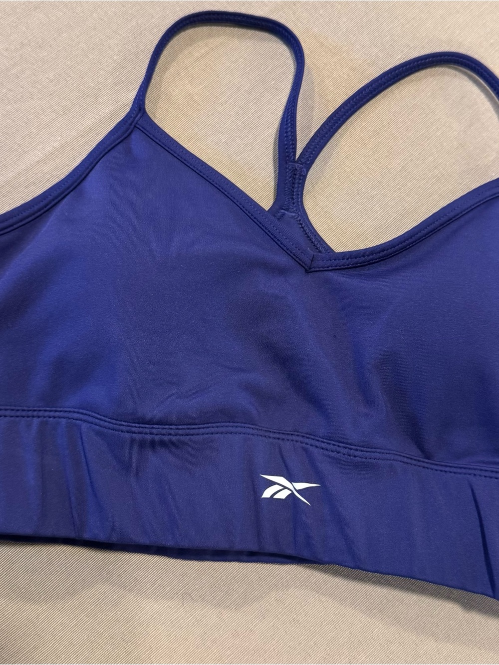 Reebok Deep Blue Strappy Low-Impact Sports Bra